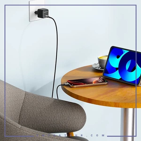 آداپتور شارژ 45وات پاورولوژی با کابل تایپ سی PWCUQC056 — تصویر ۱۲