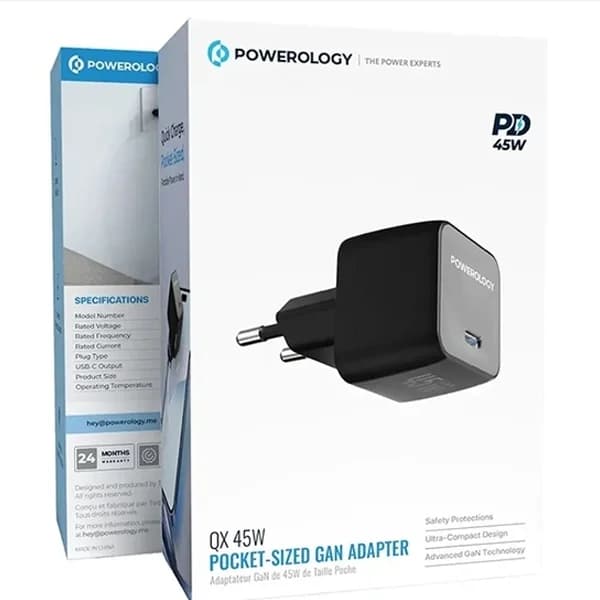 آداپتور شارژ 45وات پاورولوژی PWCUQC056 — تصویر ۱۲