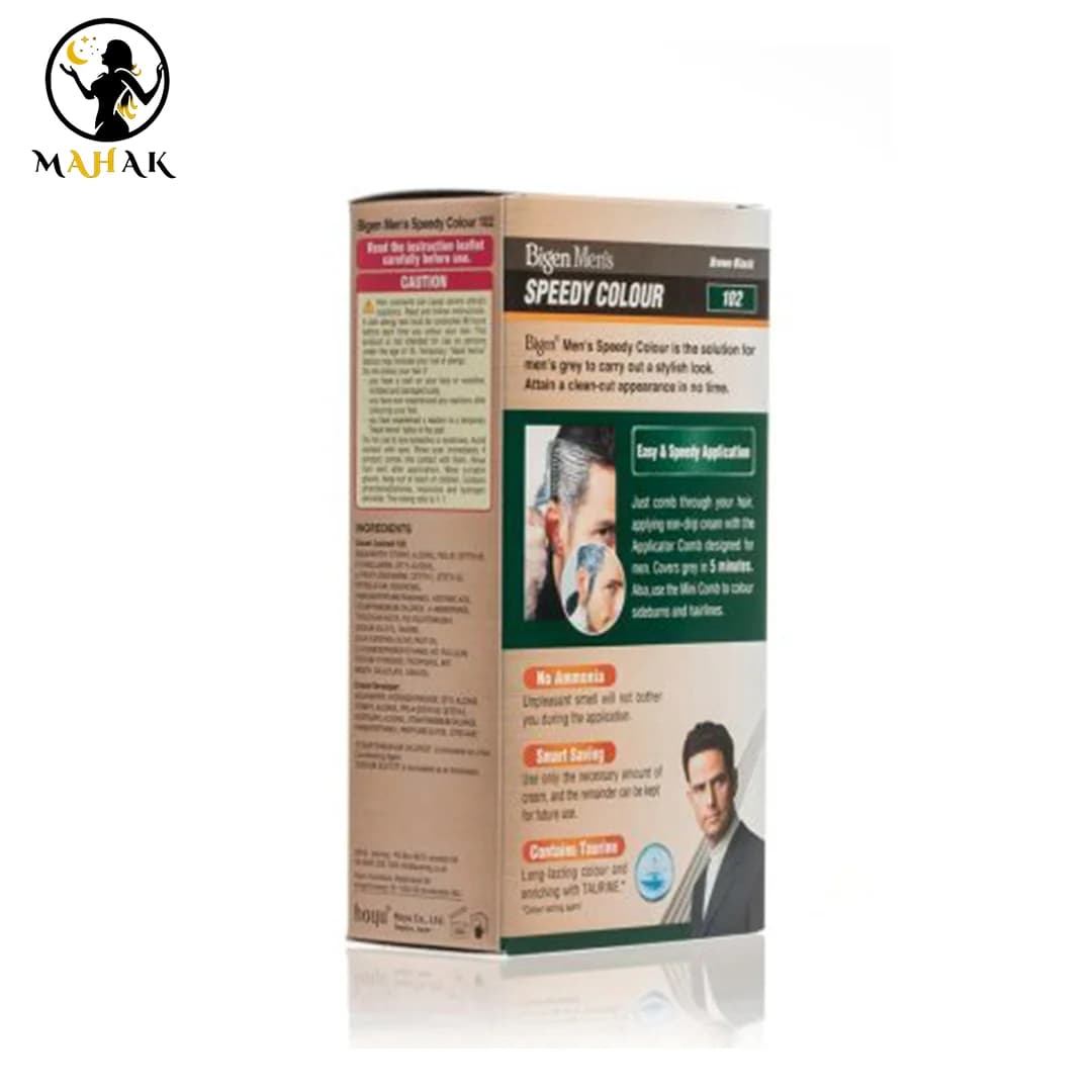کیت رنگ موی سریع مردانه بیگن شماره 102 رنگ BROWN BLACK — تصویر ۵