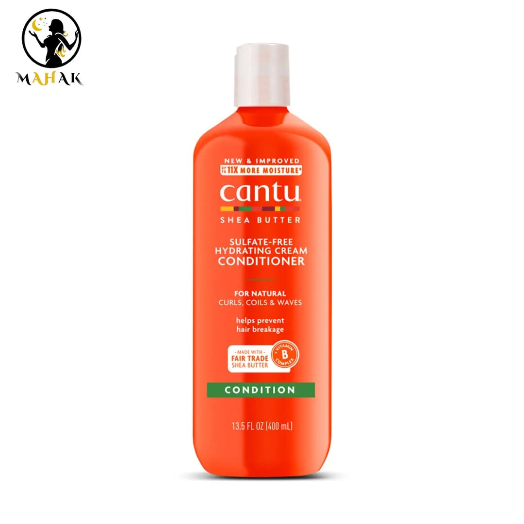 نرم کننده ( کاندیشنر ) آبرسان موی فر کانتو Cantu Sulfate Free Hydrating Cream Conditioner — تصویر ۲