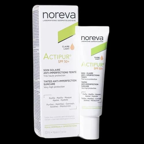 ضد آفتاب رنگی ضد جوش نوروا Noreva مدل اکتیپور Actipur رنگ کلیر لایت Claire Light — تصویر ۶