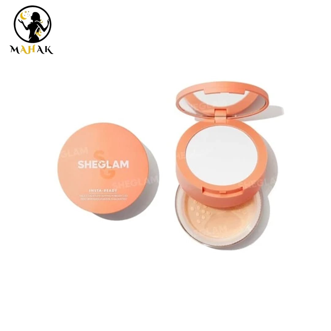 پودر فیکس دو منظوره (دو طبقه) صورت و زیر چشم نارنجی شیگلم رنگ Translucent — تصویر ۲