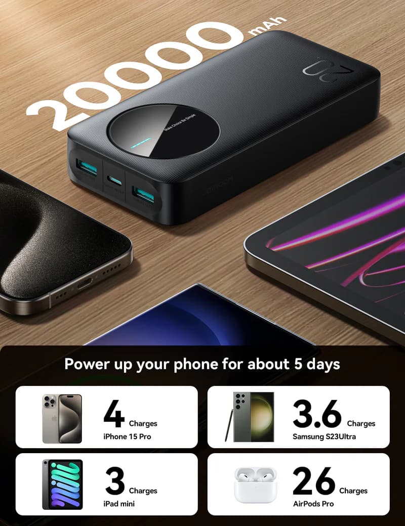 پاور بانک 20000 جویروم JR-PBF14 — تصویر ۵