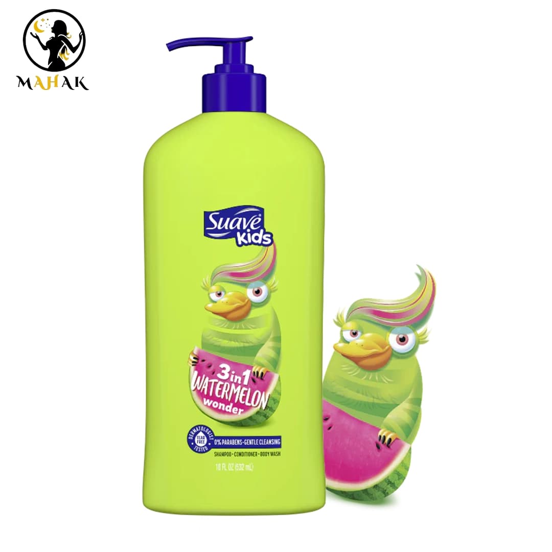 شامپو بچه 3در1 سواو کیدز هندوانه SUAVE KIDS — تصویر ۲