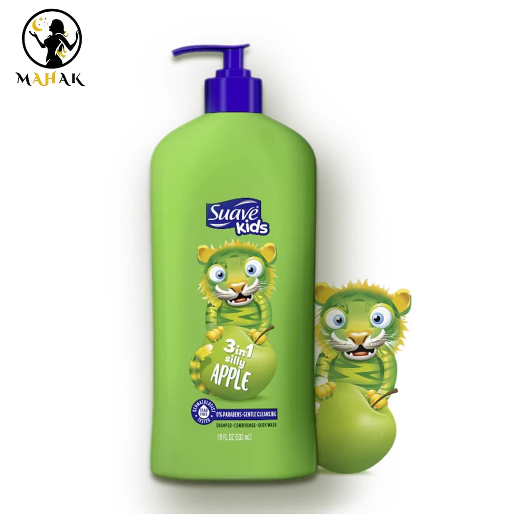 شامپو بچه 3در1 سواو کیدز سیب SUAVE KIDS — تصویر ۶