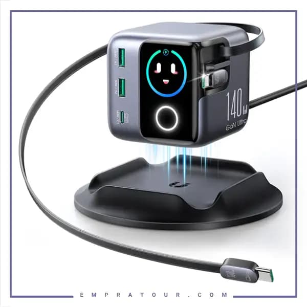 شارژر هوشمند رومیزی 140 وات با نمایشگر جویروم JR-TRD01