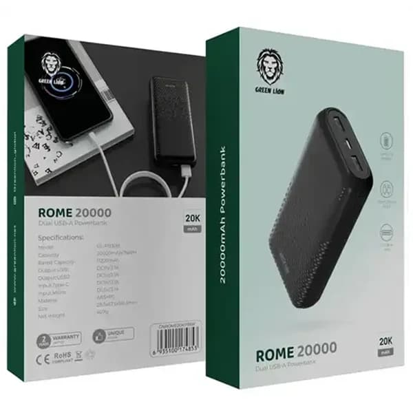 پاور بانک 20000 گرین لاین GNROME20KPBBK — تصویر ۱۲