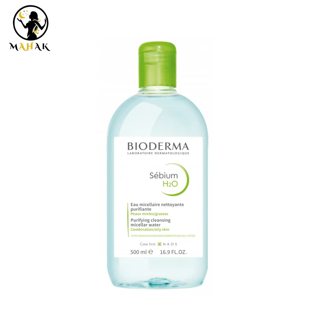 میسلار واتر پاک کننده آرایش پوست چرب و مختلط سبز بایودرما مدل BIODERMA Sebium H20 — تصویر ۸