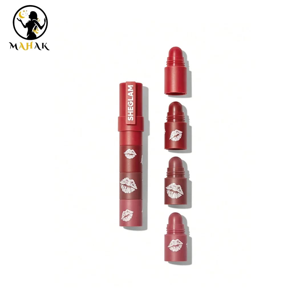رژلب پتال استک 4 تایی پیچی طبقه ای مگا لیپ استکس شیگلم مدل Mega Lip Stacks — تصویر ۲