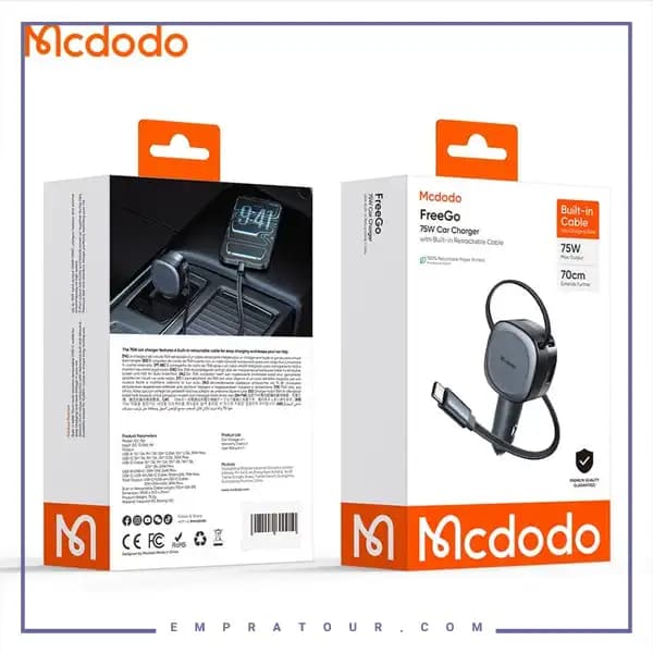 شارژر فندکی 75 وات با کابل جمع شونده مک دودو CC-1560 — تصویر ۸