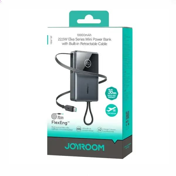 پاوربانک 10000 با کابل جمع شونده 22.5 وات جویروم JR-PR1 — تصویر ۹