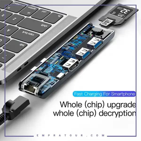 هاب تایپ سی 7 پورت مک بوک بیسوس CAHUB-L0G — تصویر ۱۱