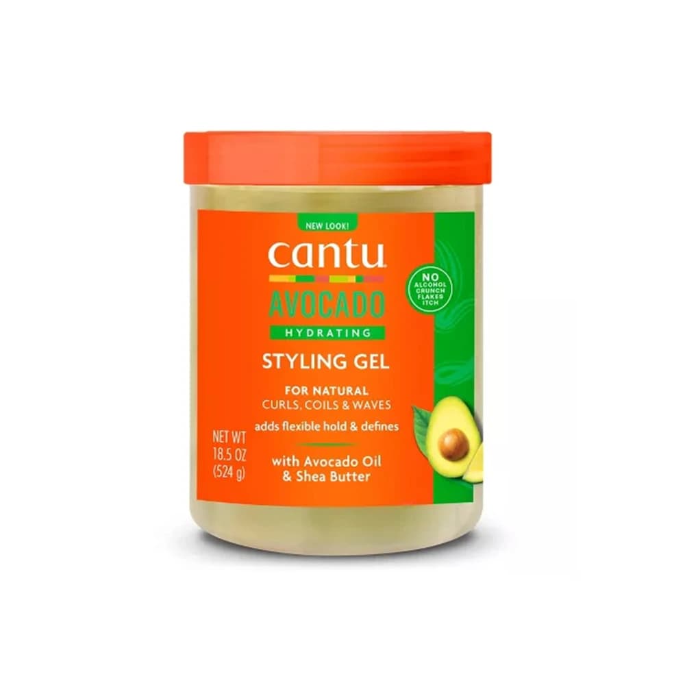 ژل استایلینگ حالت دهنده و آبرسان آووکادو مو فر کانتو Cantu Avocado Hydrating Styling Gel 524g — تصویر ۵