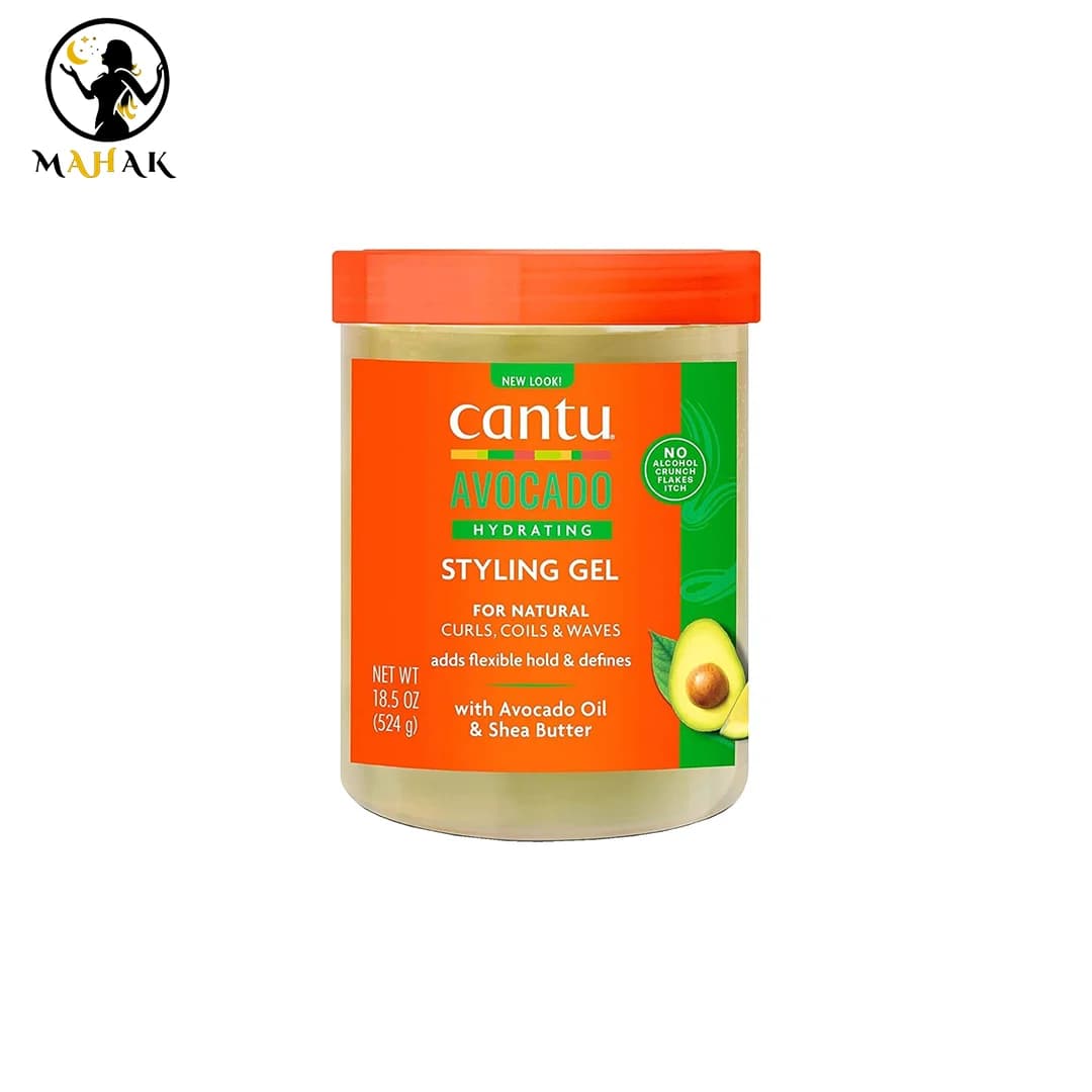 ژل استایلینگ حالت دهنده و آبرسان آووکادو مو فر کانتو Cantu Avocado Hydrating Styling Gel 524g — تصویر ۶