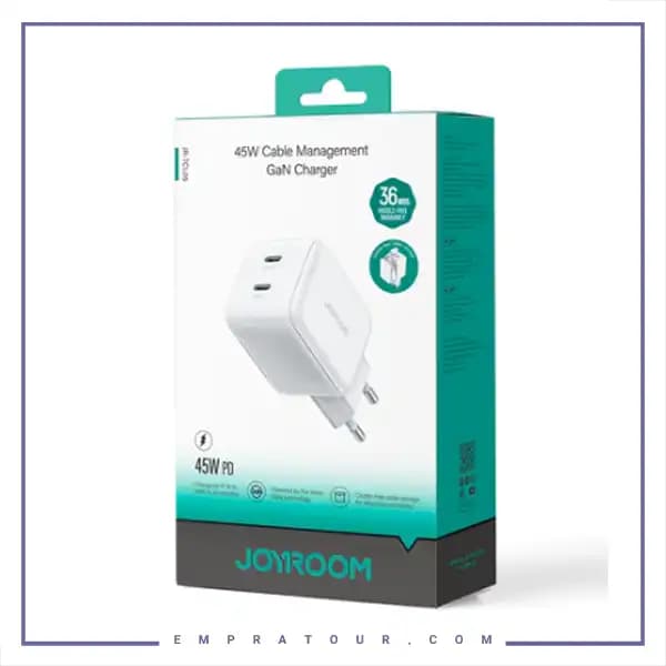 آداپتور دو پورت 45 وات با کابل تایپ سی جویروم JR-TCL05 — تصویر ۱۱