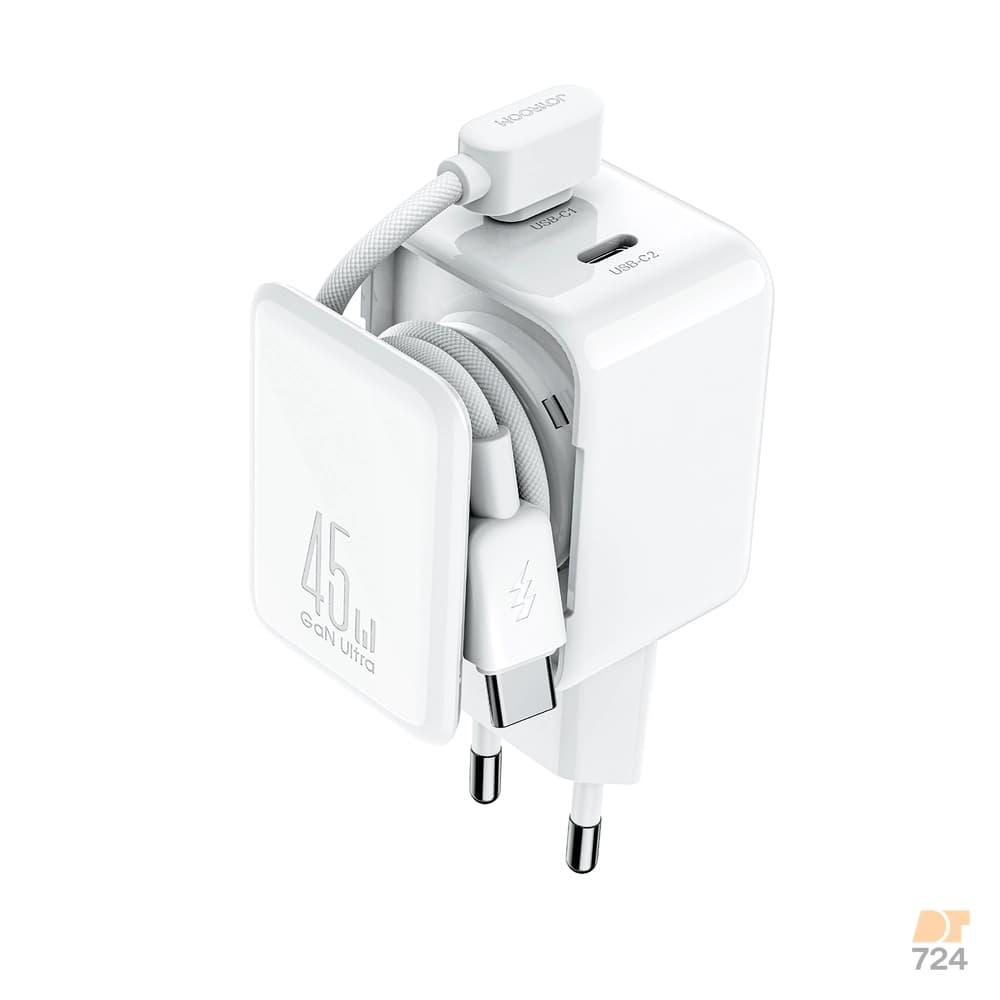 آداپتور دو پورت 45 وات با کابل تایپ سی جویروم JR-TCL05 — تصویر ۶