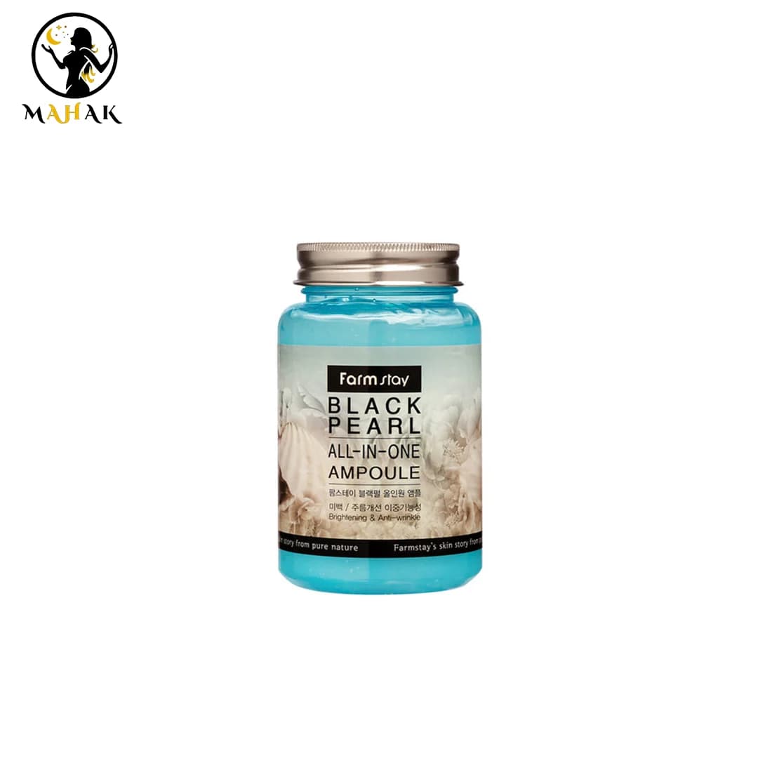 آمپول ژل آبرسان ضدلک مروارید سیاه فارم استی Farm Stay Black Pearl Ampoule — تصویر ۶