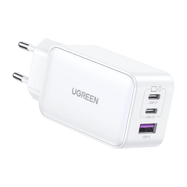 شارژر دیواری 65 وات با دو پورت USB-C و یک پورت USB-A یوگرین مدل CD244