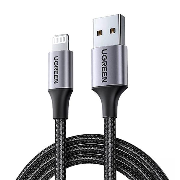 کابل شارژ و دیتا 2.4 آمپر لایتنینگ به USB 2.0 یوگرین مدل US199 — تصویر ۱۱