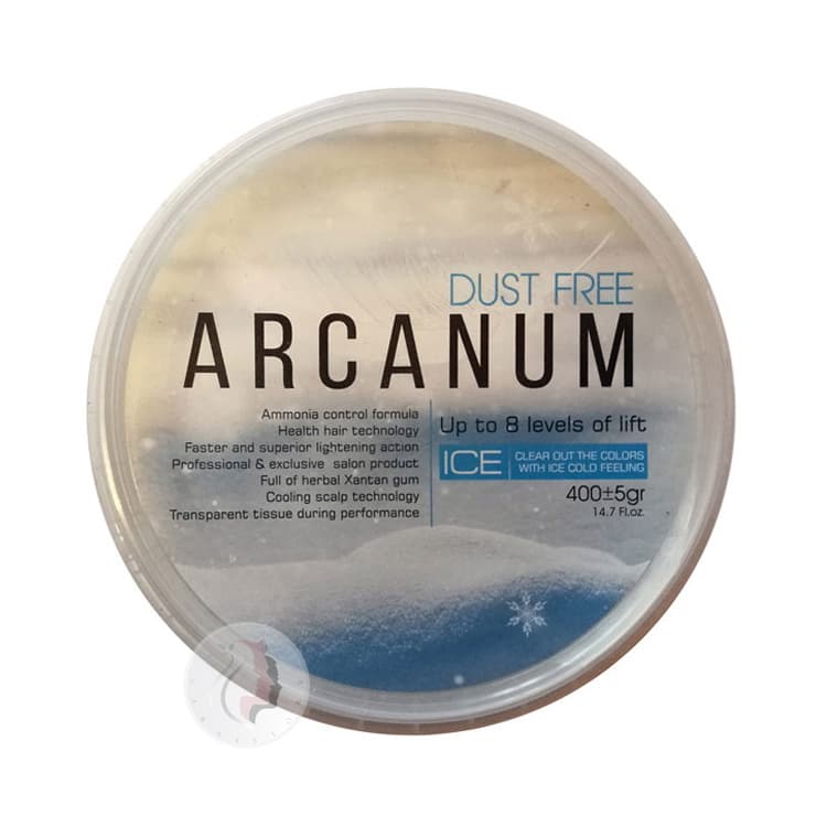 پودر دکلره آرکانوم ARCANUM مدل آیس حجم 400 گرم — تصویر ۹