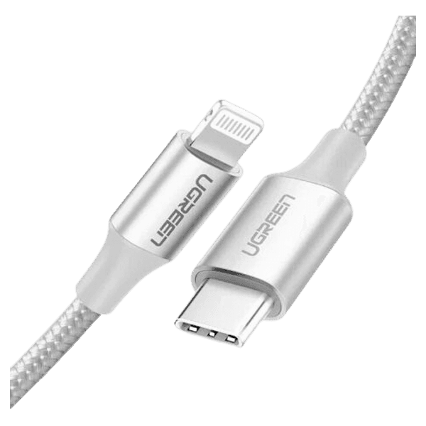 کابل شارژ و دیتا 3 آمپر لایتنینگ به USB-C 2.0 Male یوگرین مدل US304