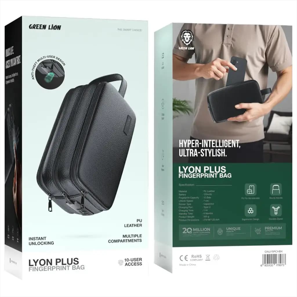 کیف هوشمند گرین لاین مدل Green Lion Lyon Plus Fingerprint Bag — تصویر ۱۲