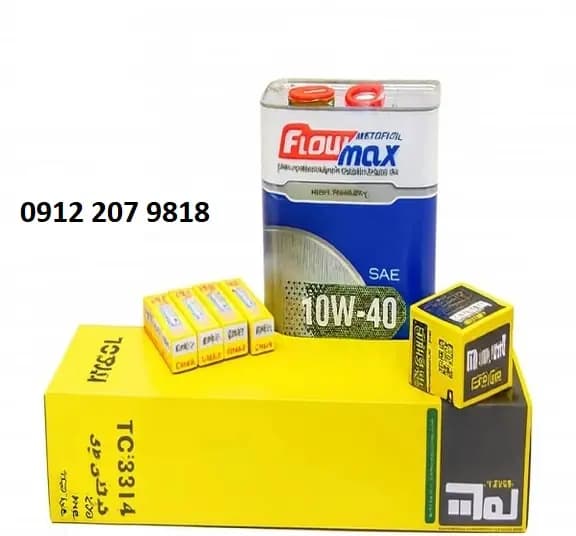 روغن موتور فلومکس مدل 10W-40 به همراه فیلتر روغن و هوا تام و شمع انجیکا بسته 4 عددی مناسب تیبا، ساینا، کوییک، اطلس