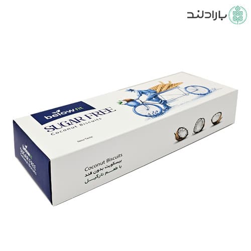 بیسکویت بدون قند نارگیلی 530 گرمی بیلو (پنجره‌ای)
