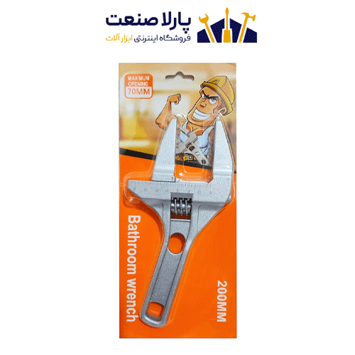 آچار فرانسه فک بلند اس ام ای سایز 8 اینچ مدل 200 — تصویر ۶