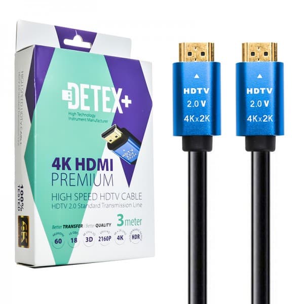 کابل HDMI V2.0 4K 3m دیتکس پلاس +DETEX — تصویر ۸