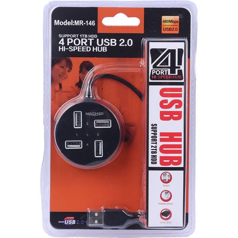 هاب چهار پورت USB2.0 مچر Macher MR-146