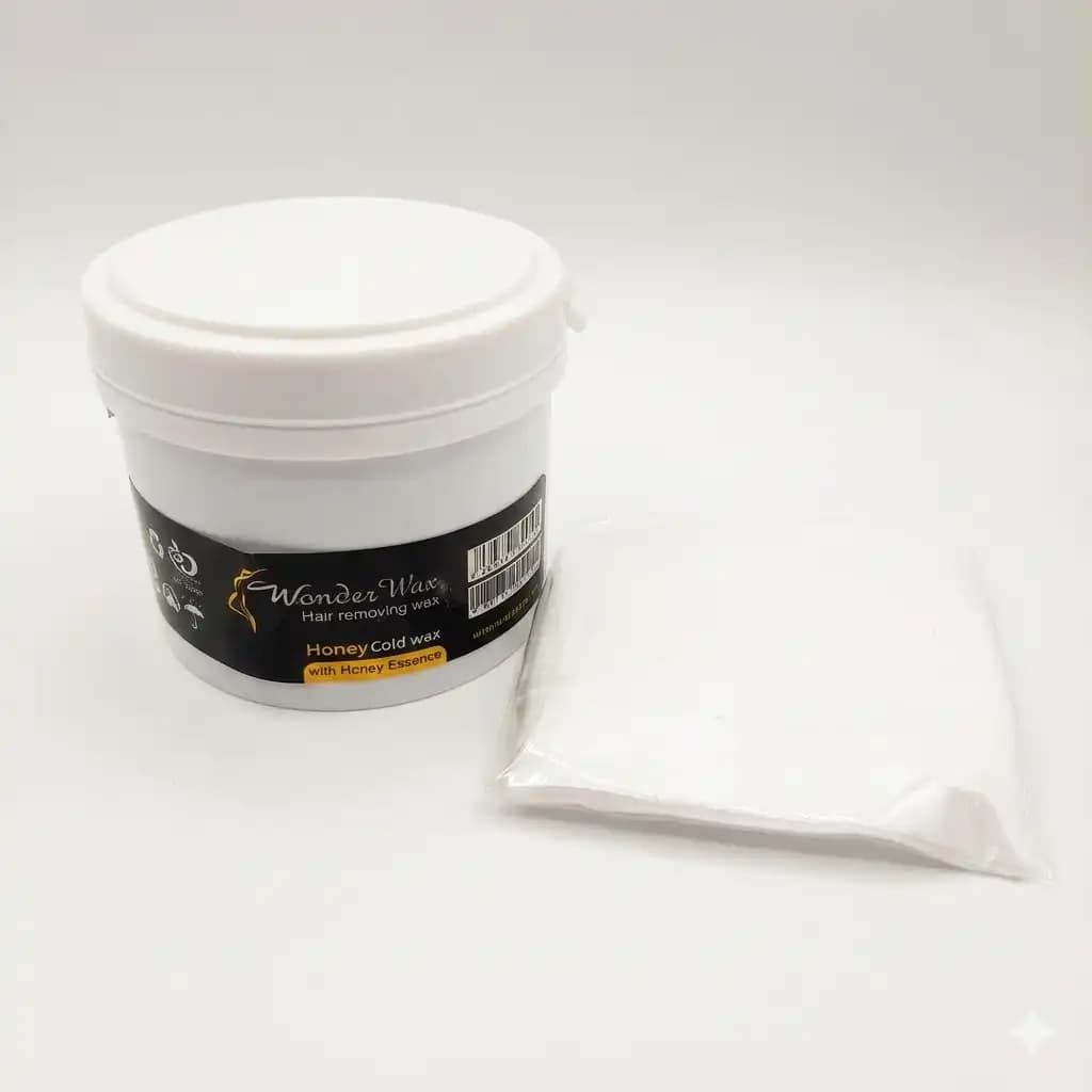 موم سرد گیاهی واندر وکس Wonder Wax مدل عسل Honey وزن 300 گرمی — تصویر ۳