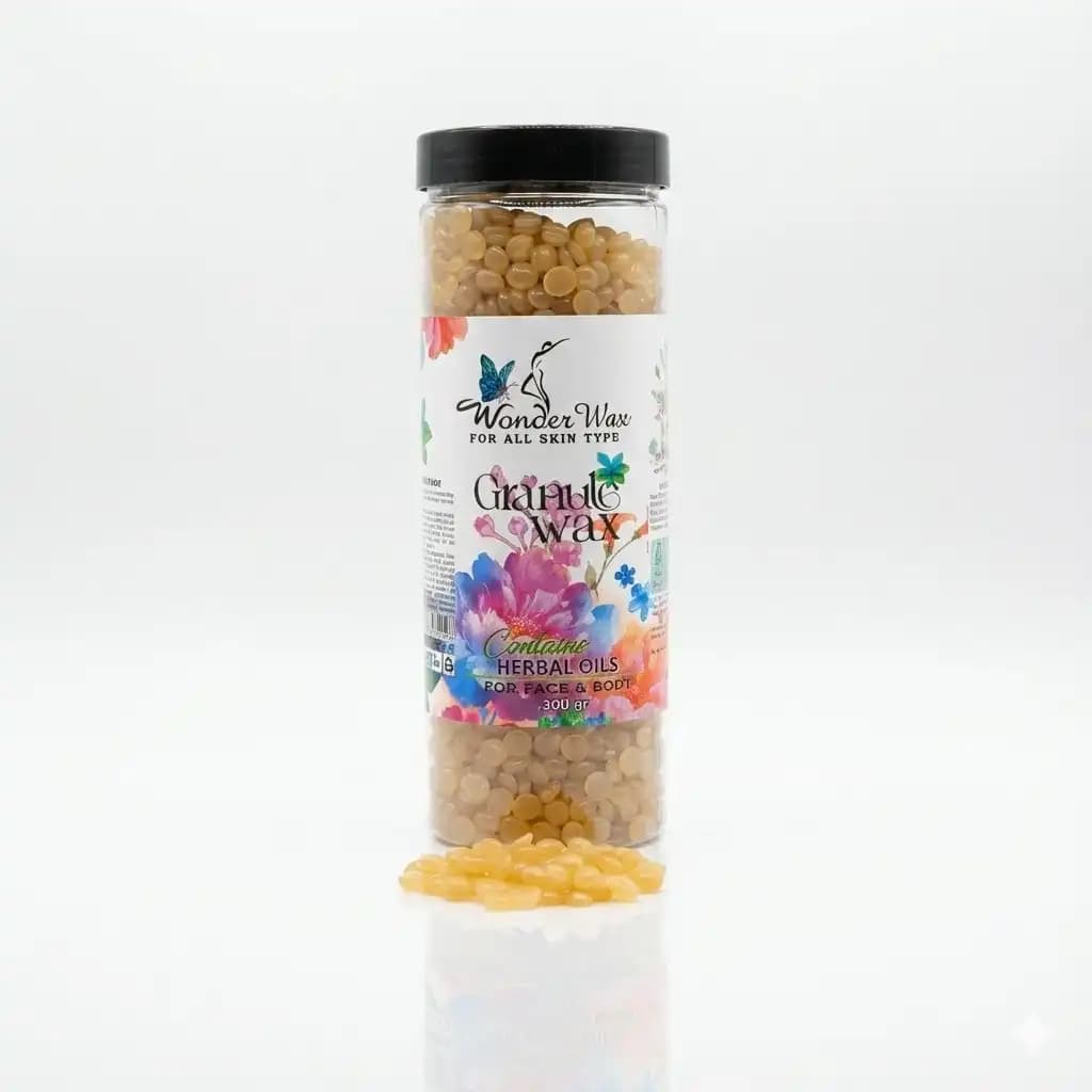 موم عدسی (گرانولی) واندر وکس Wonder Wax مدل مخصوص صورت و بدن بابونه وزن 300 گرمی — تصویر ۲