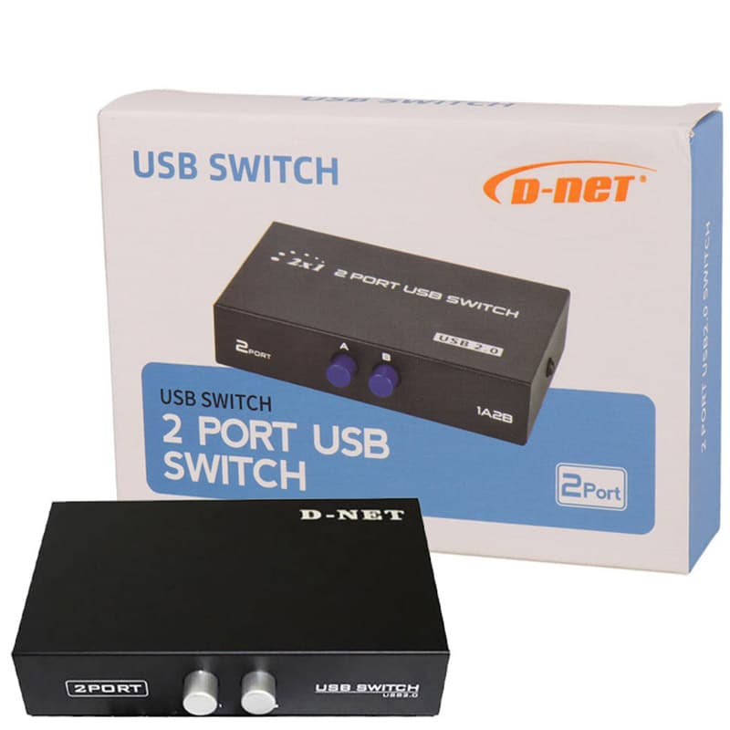 سوئیچ دو پورت پرینتر دستی دی نت D-net — تصویر ۴