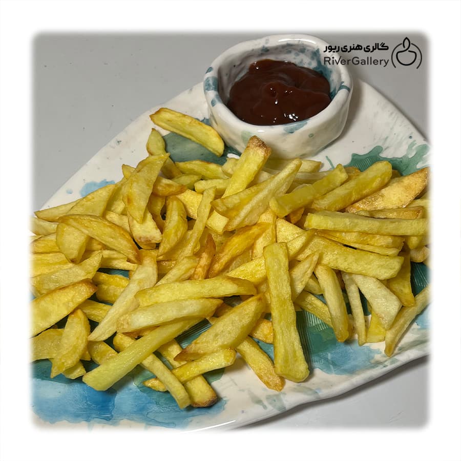 مزه خوری سرامیکی دست ساز سبز — تصویر ۱۲