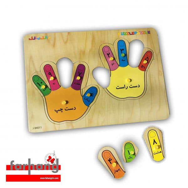 پازل چوبی دست