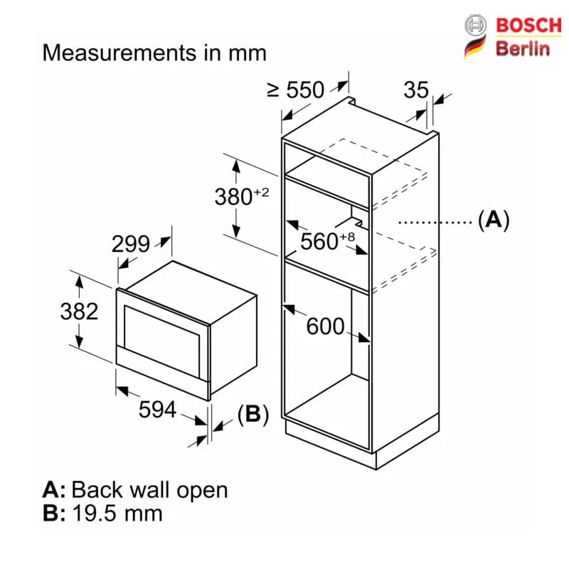 مایکروویو توکار بوش مدل BOSCH BFL623MB3 — تصویر ۸