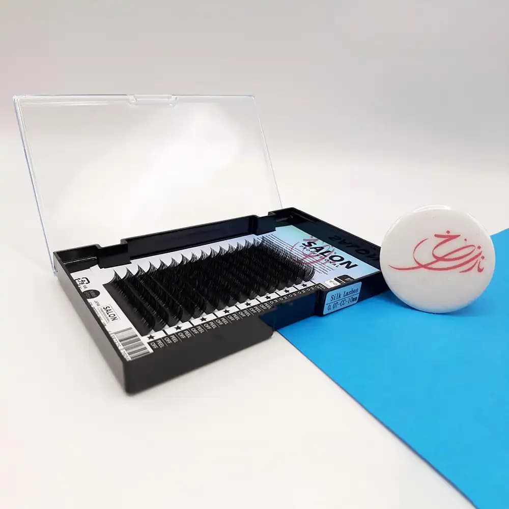 پالت مژه سیلک لش Silk Lashes سالن SALON فر CC، ضخامت 0.07، سایز 10 میلی متر — تصویر ۳