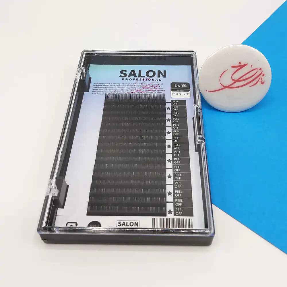 پالت مژه سیلک لش Silk Lashes سالن SALON فر CC، ضخامت 0.07، سایز 10 میلی متر — تصویر ۵