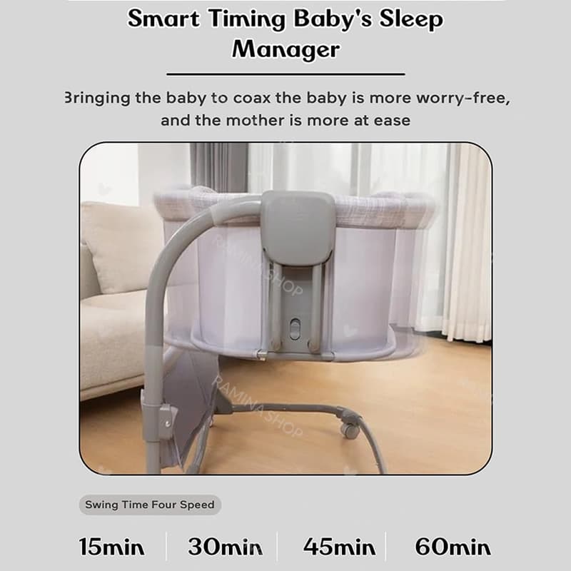 گهواره برقی نوزاد مدل Deluxe 3 in 1 Bassinet ماستلا Mastela — تصویر ۶