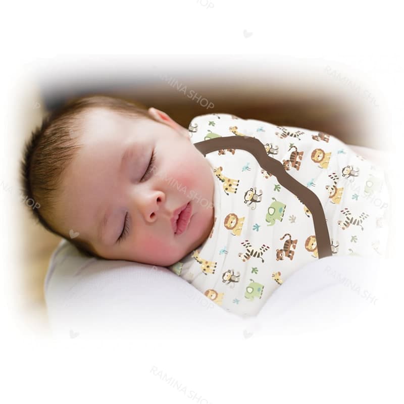 قنداق چسبی نوزادی 0 تا 3 ماه طرح حیوانات Swaddle Me — تصویر ۳