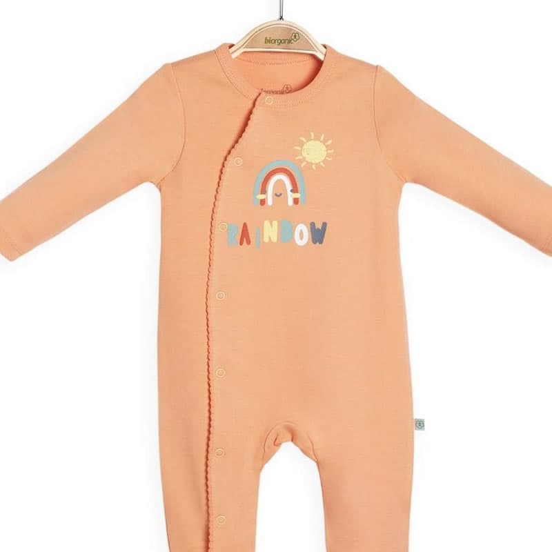 سرهمی جوراب دار نوزادی دخترانه طرح رنگین کمان بی ارگانیک Biorganic — تصویر ۸