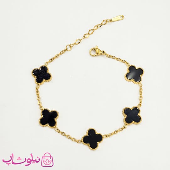 دستبند دخترانه مدل ونکلیف مشکی کد 1497