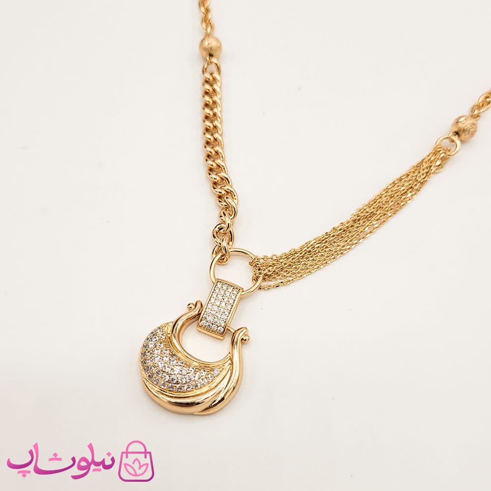 گردنبند زنانه ژوپینگ با زنجیر ترکیبی — تصویر ۳
