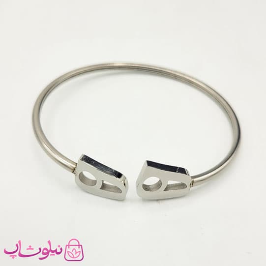 دستبند دخترانه نیمانی استیل نقره ای