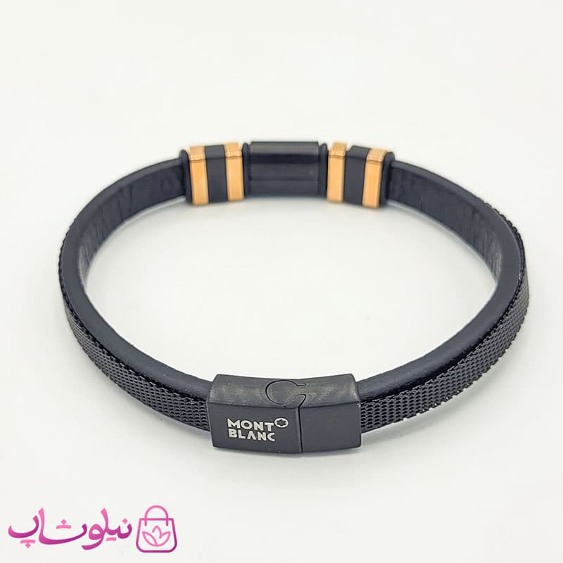 دستبند مردانه برند montblanc مشکی — تصویر ۵