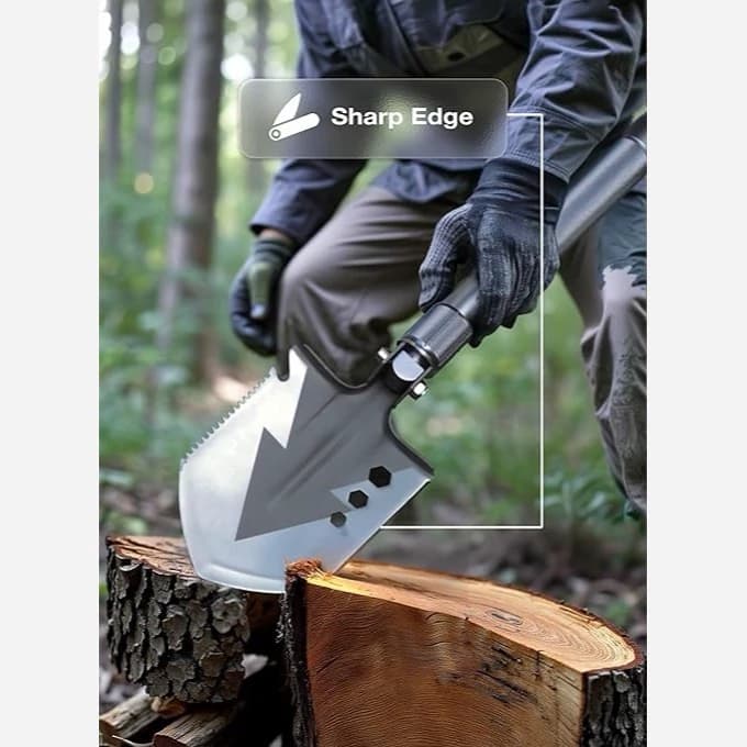 ابزار چندکاره سفری گرین لاین مدل Multi Shovel ابزار 14 کاره — تصویر ۵