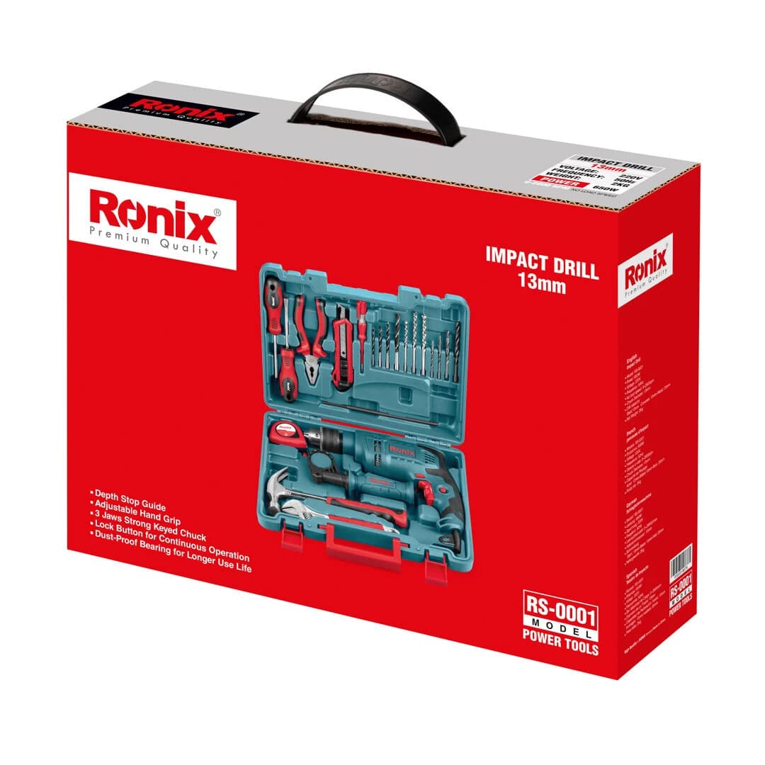 کیت دریل چکشی 13 میلی متری رونیکس مدل RS-0001 — تصویر ۹