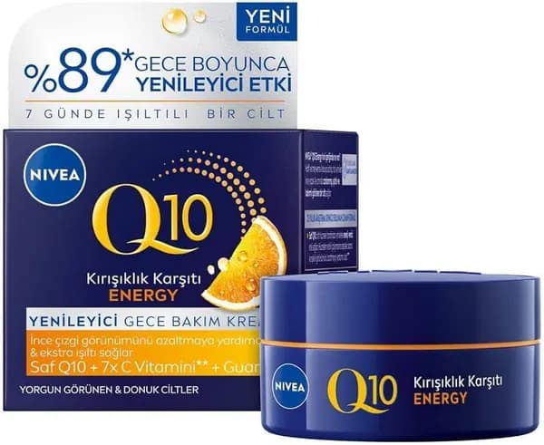 کرم جوان ساز و ضد چروک شب نیوا Q10 ENERGY حاوی ویتامین سی