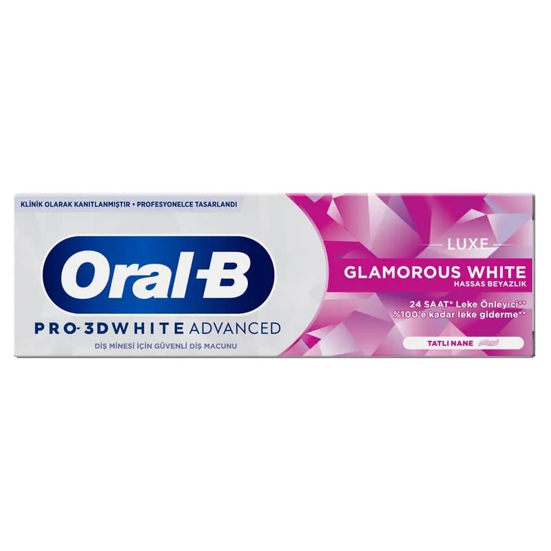 خمیر دندان اورال بی سفید کننده GLAMORUS WHITE حجم 75 میل — تصویر ۵